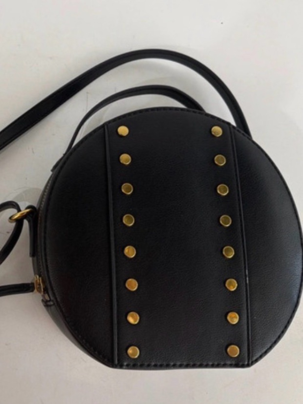 Fossil Courtney Canteen Bag—Round Crossbody—Black- Brand New no tag